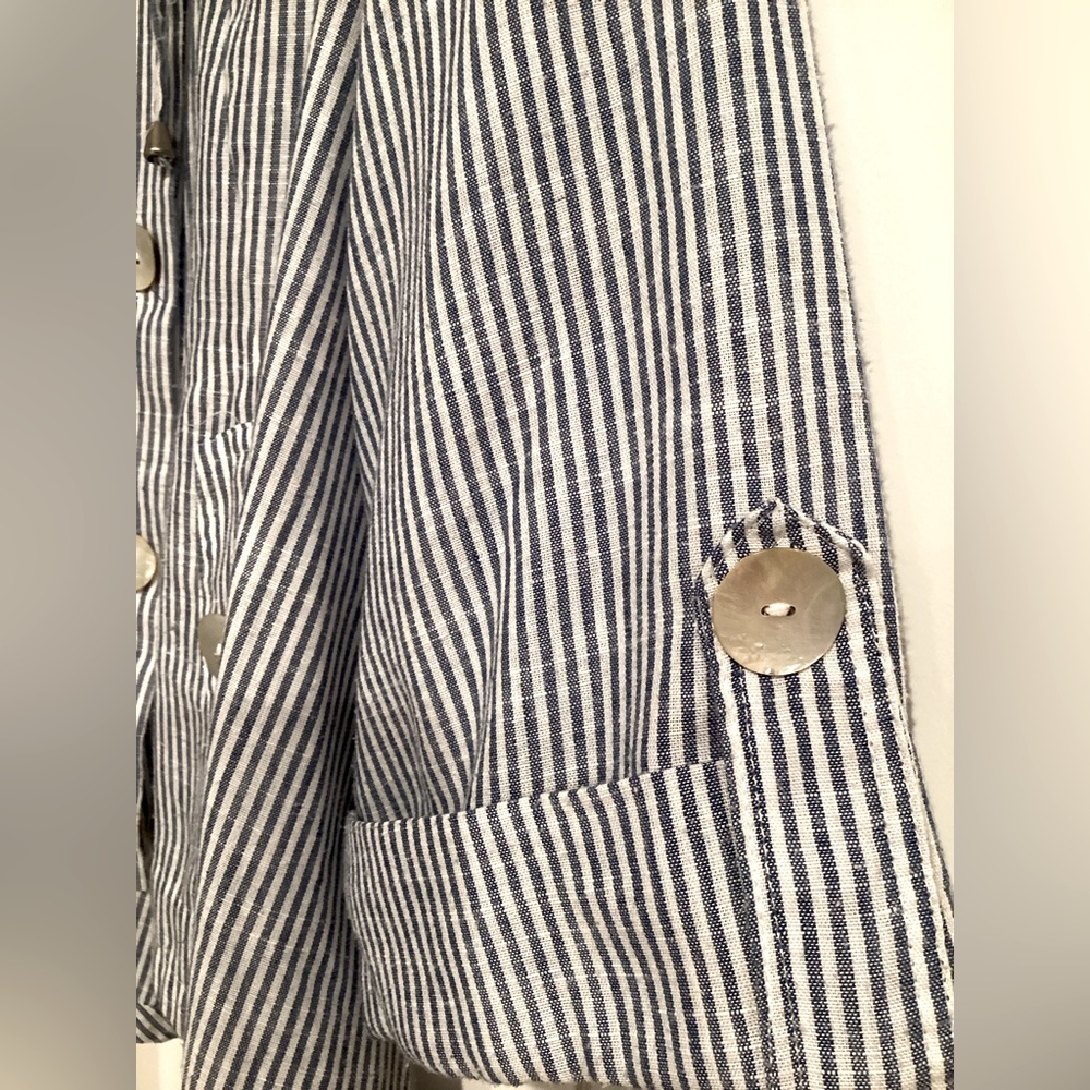 Sigrid Olsen Gray Striped Utility Jacket - Picture 6 of 11
